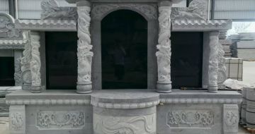 临沧 芝麻灰高档墓碑，土墓，可定制