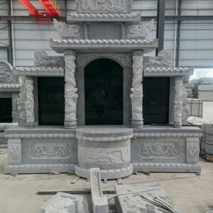 临沧 芝麻灰高档墓碑，土墓，可定制