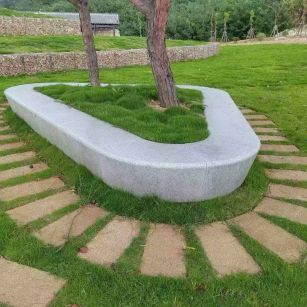 临沧 芝麻白光面整石坐凳