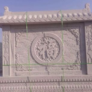 临沧 芝麻白花岗岩屏风，照壁，影壁