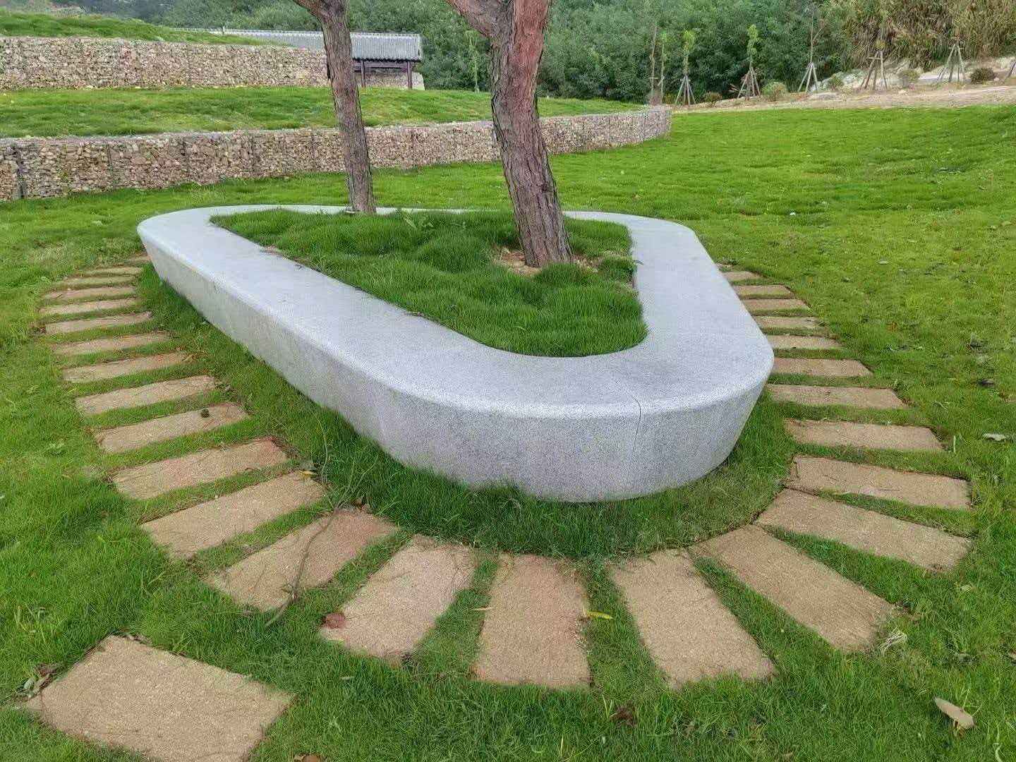 临沧 芝麻白光面整石坐凳