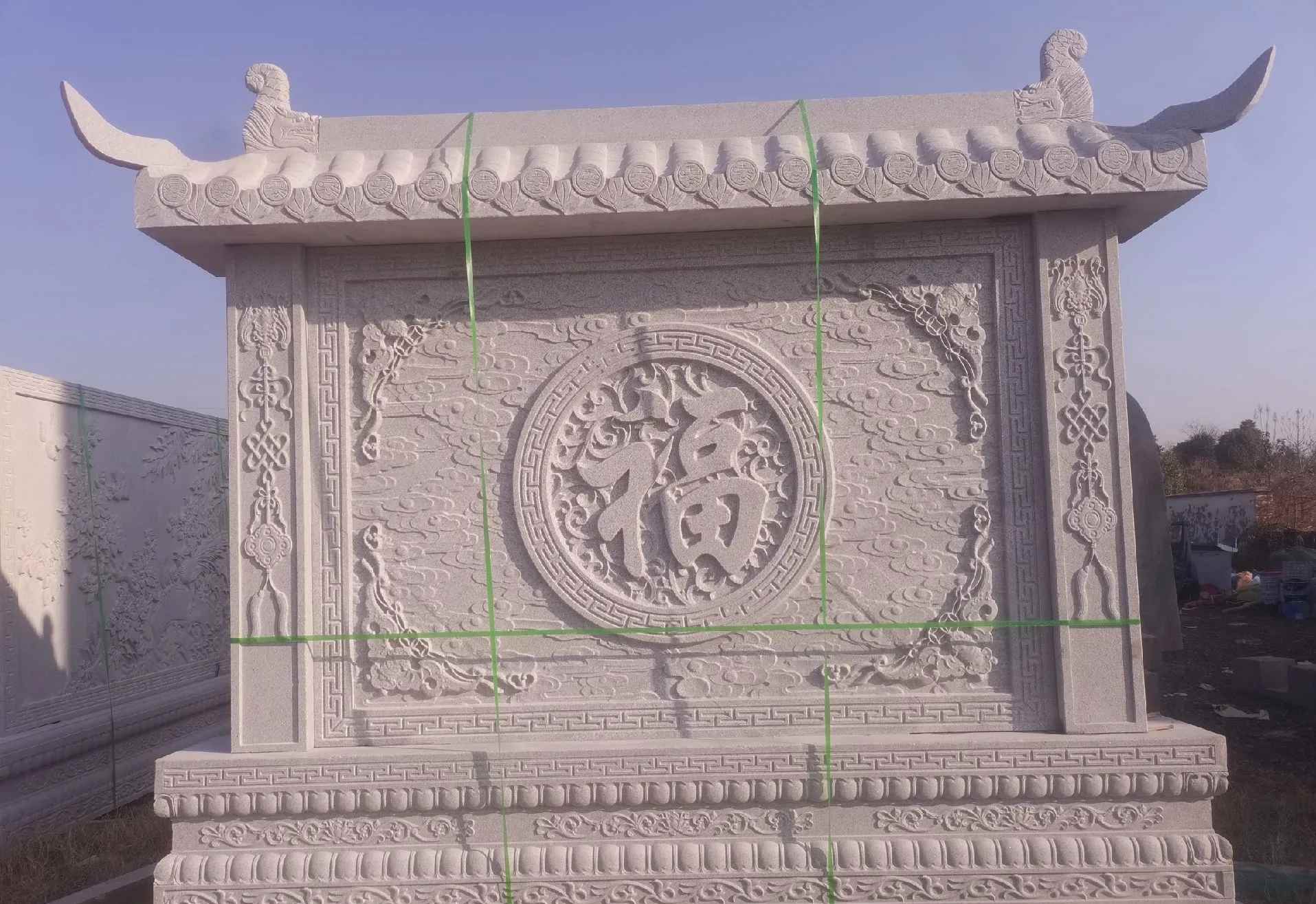 临沧 芝麻白花岗岩屏风，照壁，影壁