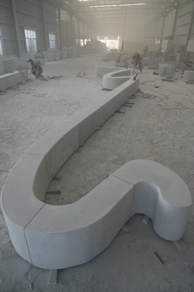 临沧 花岗岩整石坐凳拼装